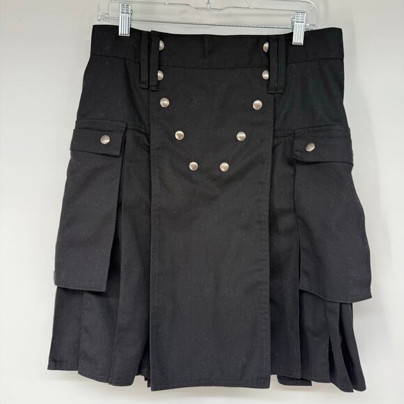 Utiliclan Utilkirt The Spartan Men's Kilt Size 30 Length 23 Black Cargo Grunge - Picture 1 of 9